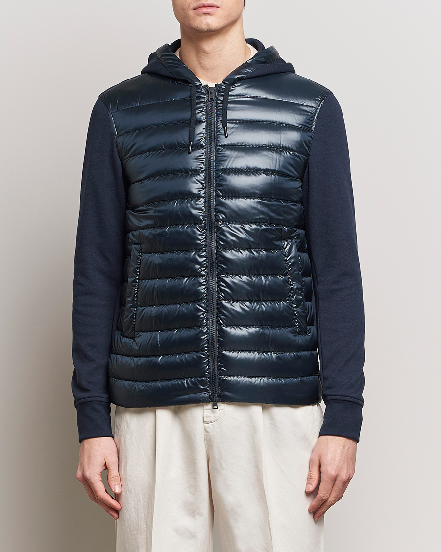 Men | Formal jackets | Herno | Hybrid Hooded Zip Jacket Navy