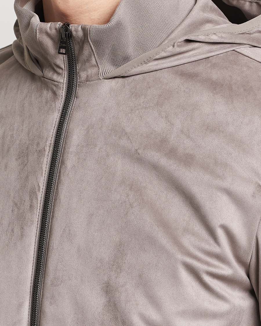 Men | Coats & Jackets | Herno | Faux Suede Bomber Jacket Grey