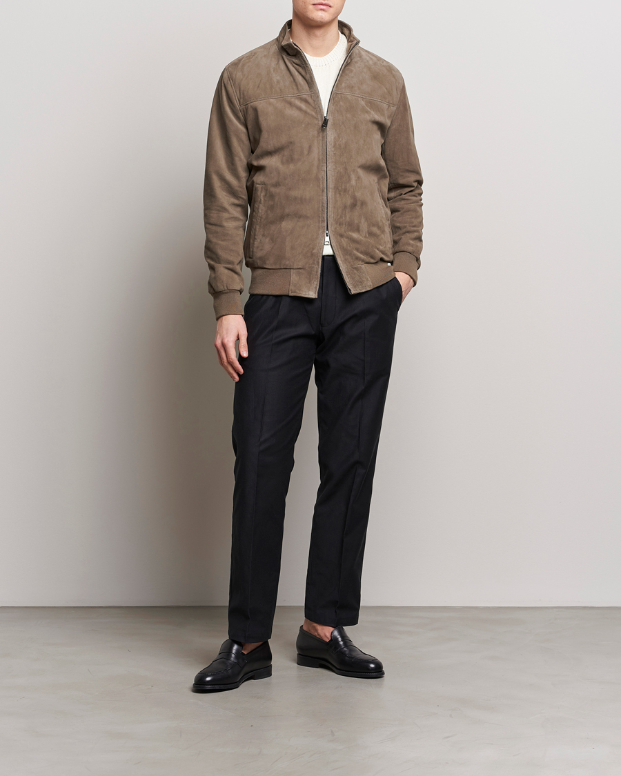 Men | Coats & Jackets | Herno | Suede Jacket Brown