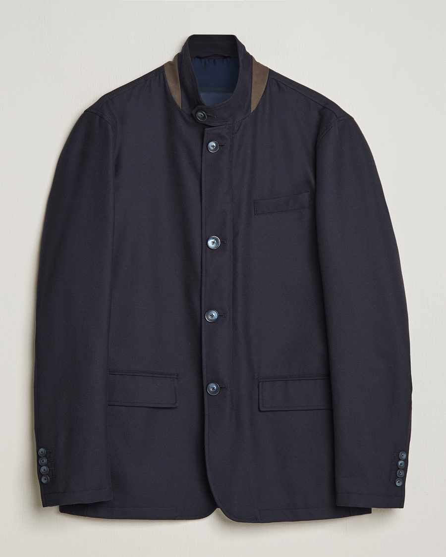 Men | Coats & Jackets | Herno | Cotton/Cashmere City Jacket Navy