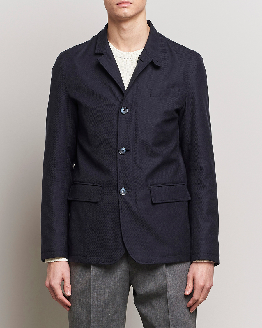 Men | Coats & Jackets | Herno | Cotton/Cashmere City Jacket Navy