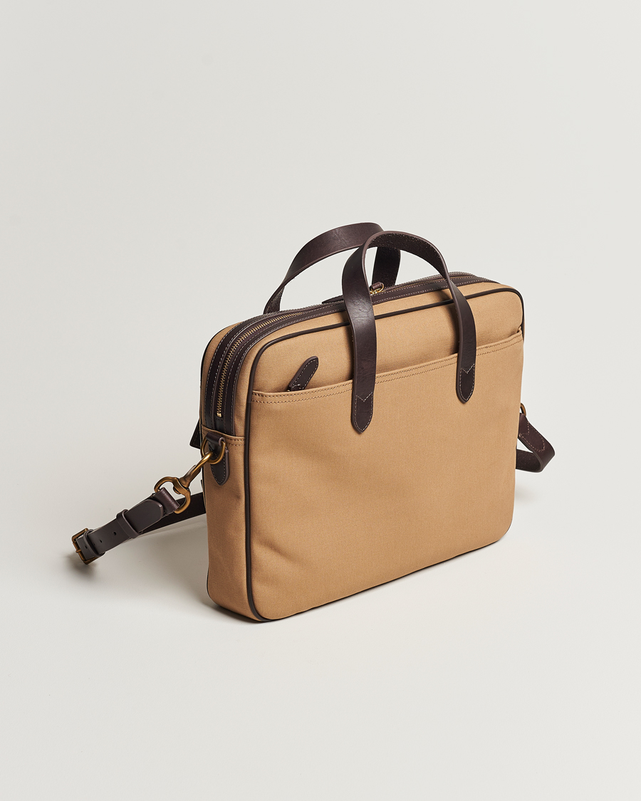 Men | Polo Ralph Lauren Canvas/Leather Computer Bag Tan | Polo Ralph Lauren | Canvas/Leather Computer Bag Tan