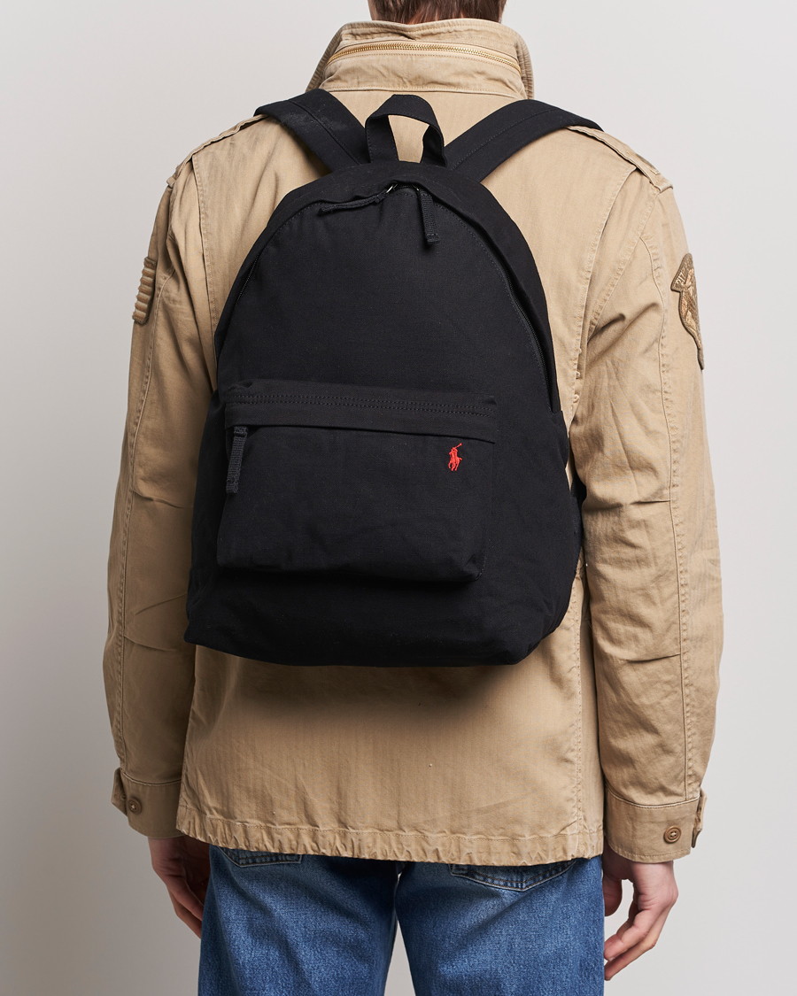 Polo Ralph Lauren Canvas Backpack Polo Black at CareOfCarl.com