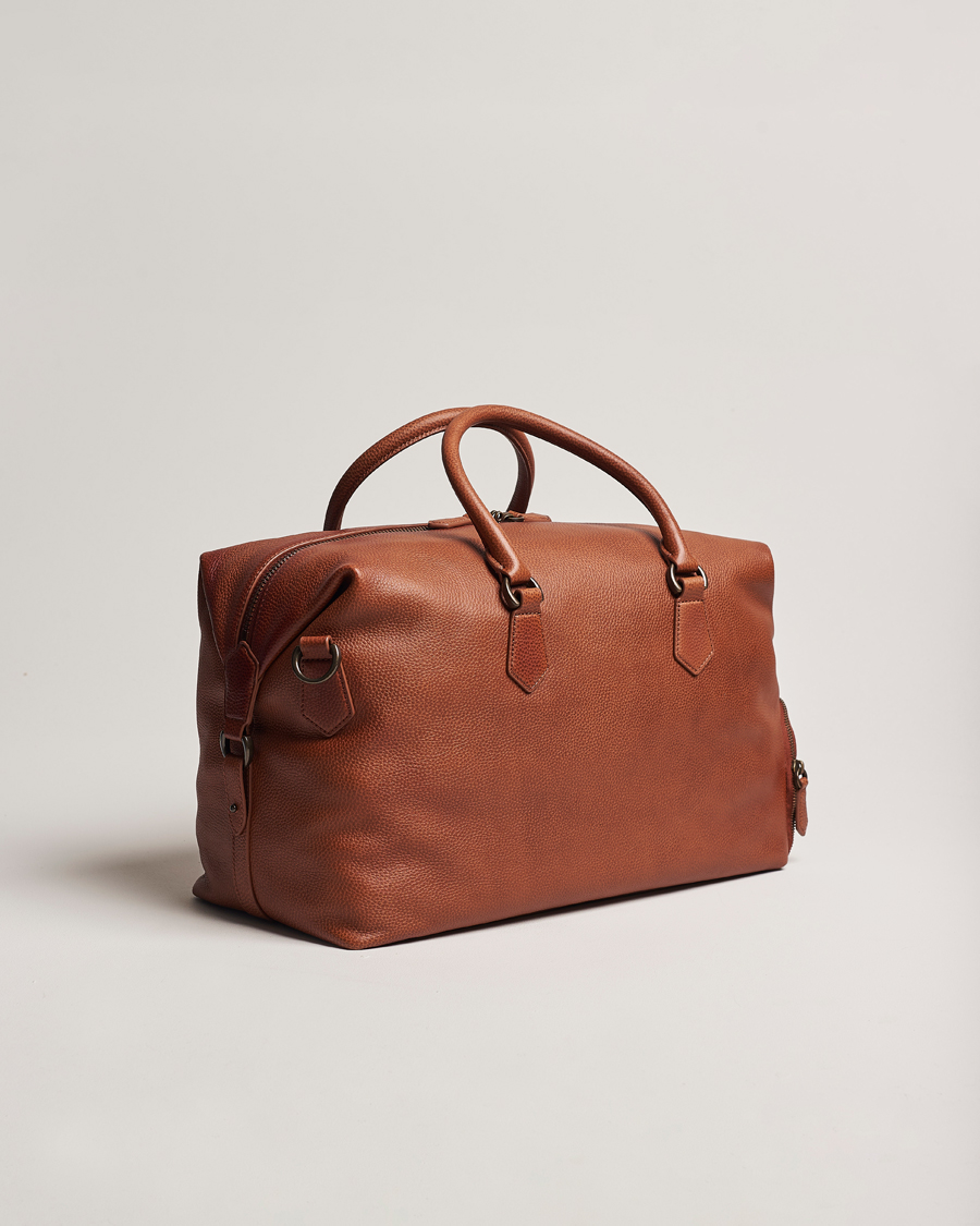 Men | Weekend Bags | Polo Ralph Lauren | Pebbled Leather Dufflebag Saddle Brown