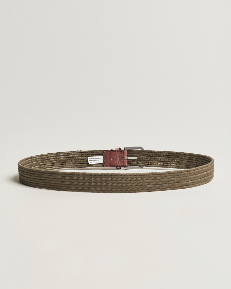 Men | What's new | Polo Ralph Lauren | Braided Cotton Elastic Belt Company Olive