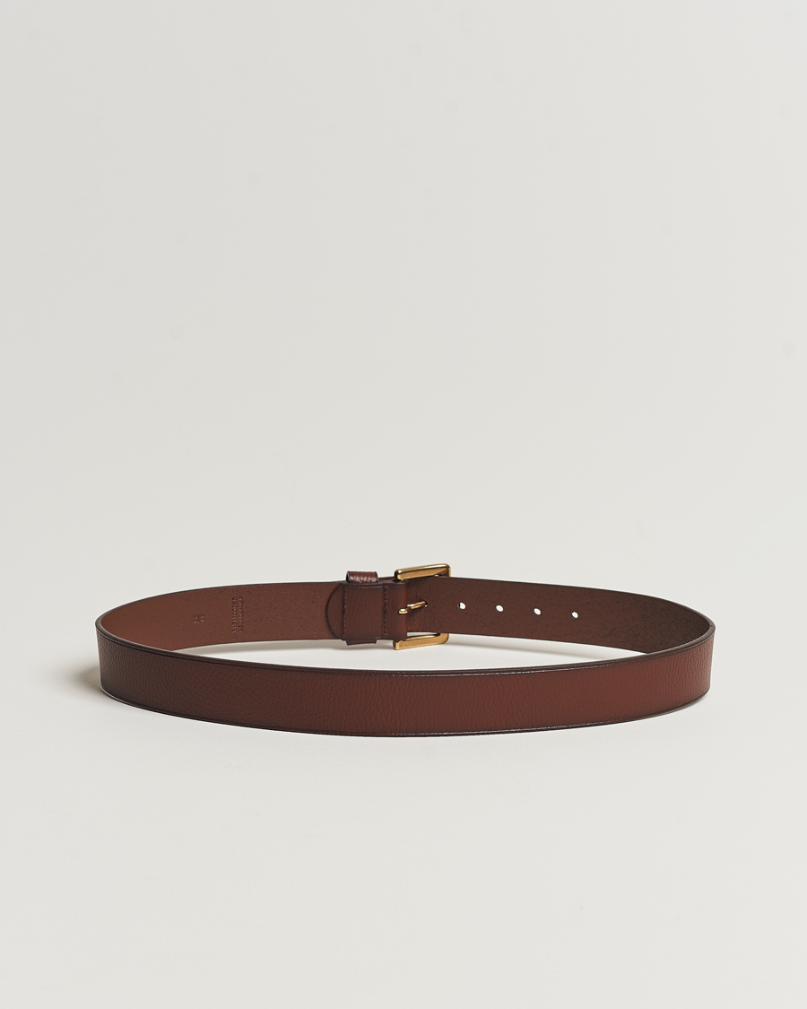 Men |  | Polo Ralph Lauren | Pebbled Leather Belt Brown