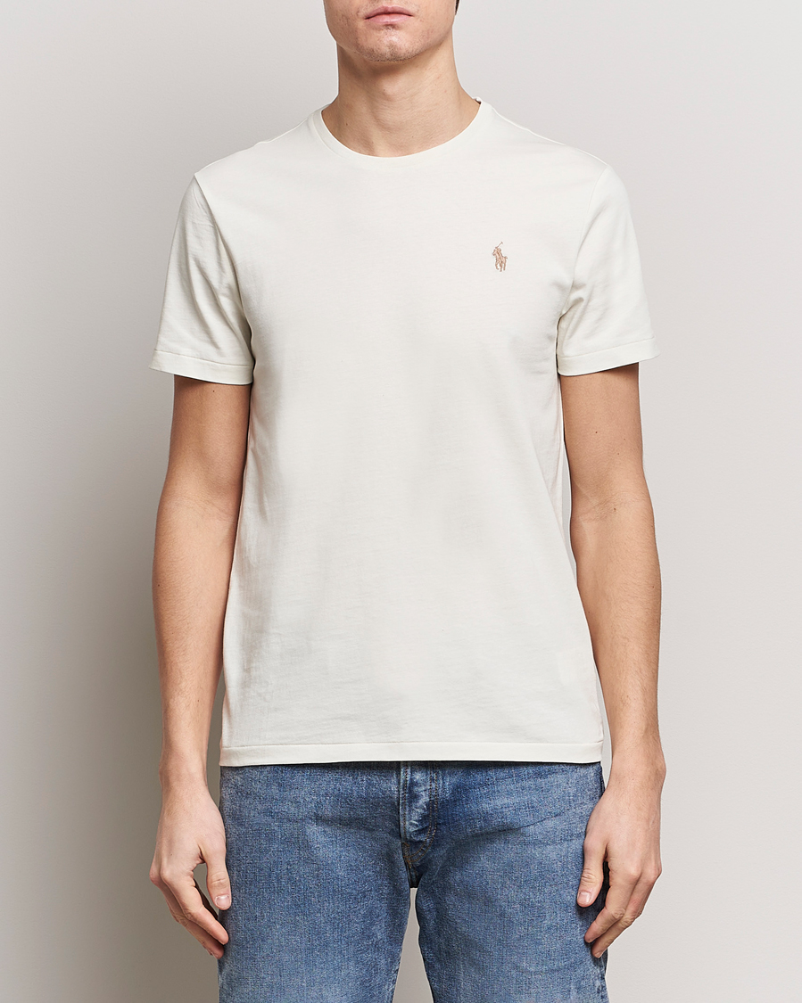Men | Short Sleeve T-shirts | Polo Ralph Lauren | Crew Neck T-Shirt Parchment Cream