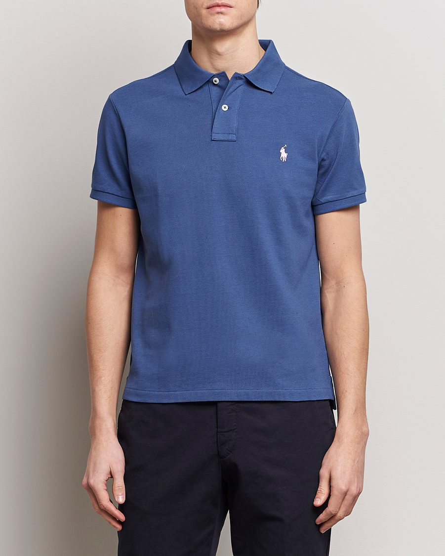 Men | Short Sleeve Polo Shirts | Polo Ralph Lauren | Custom Slim Fit Polo Old Royal