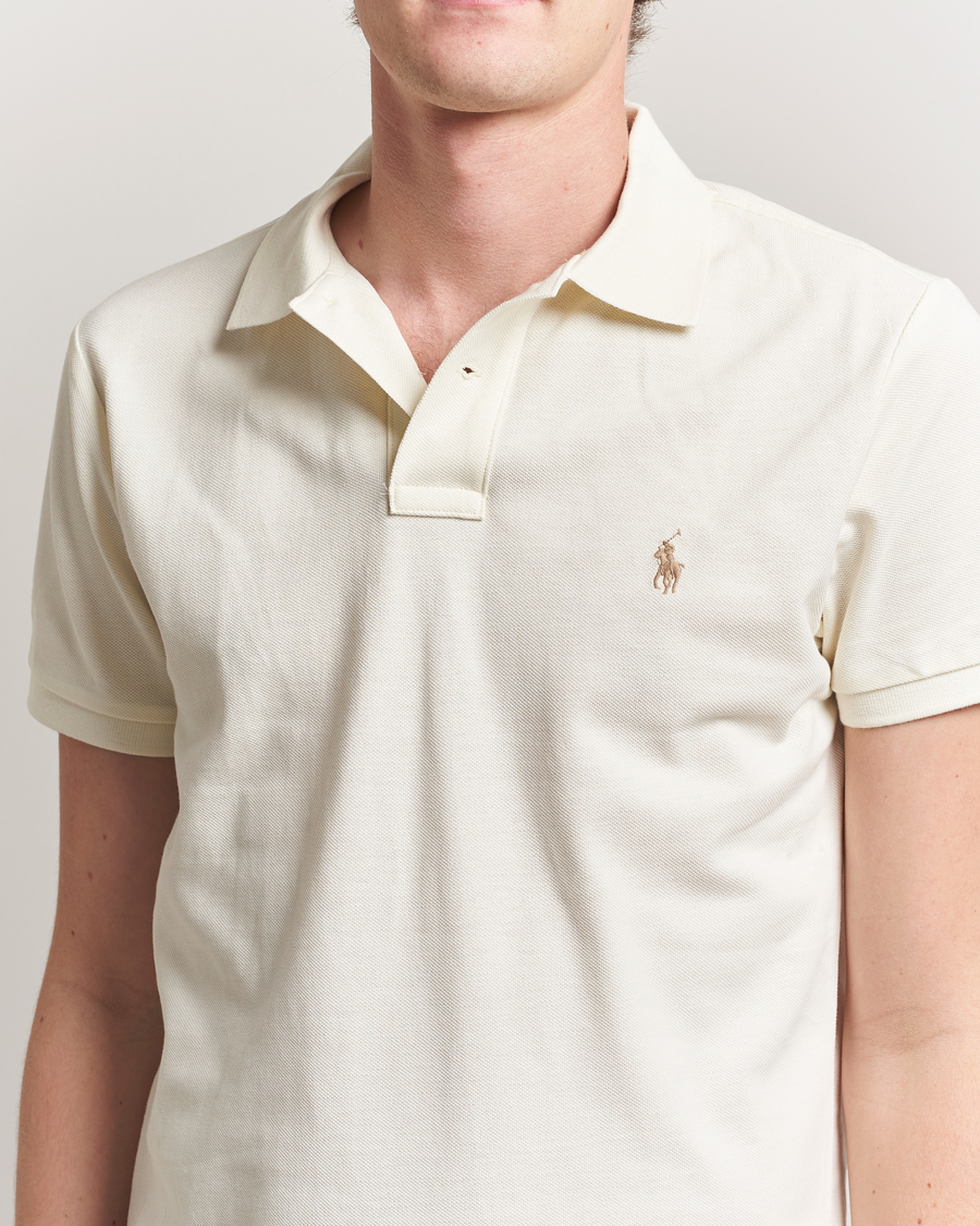 Men | Polo Shirts | Polo Ralph Lauren | Custom Slim Fit Polo Parchment Cream