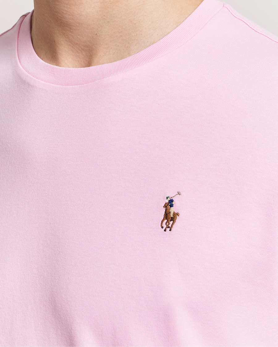 Men | T-Shirts | Polo Ralph Lauren | Luxury Pima Cotton Crew Neck T-Shirt Caramel Pink