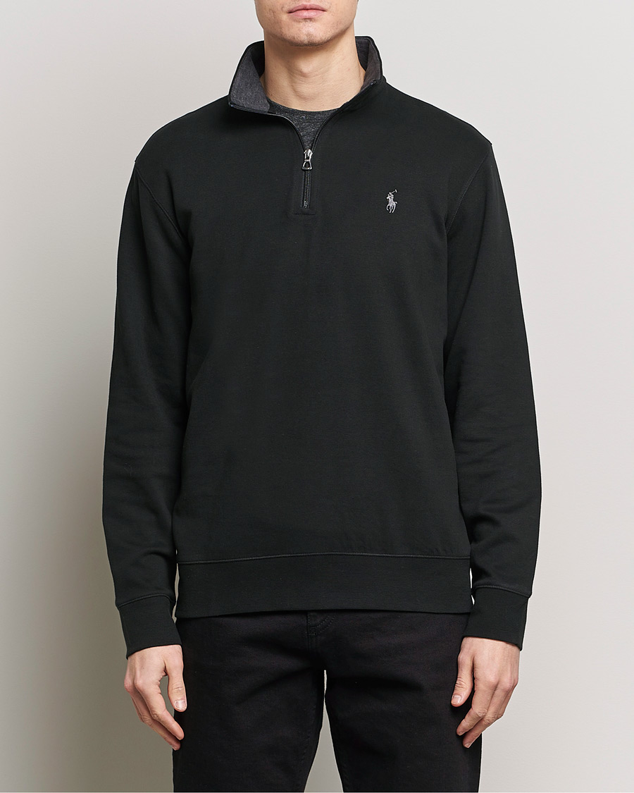 Men | Clothing | Polo Ralph Lauren | Double Knit Half-Zip Sweater Polo Black