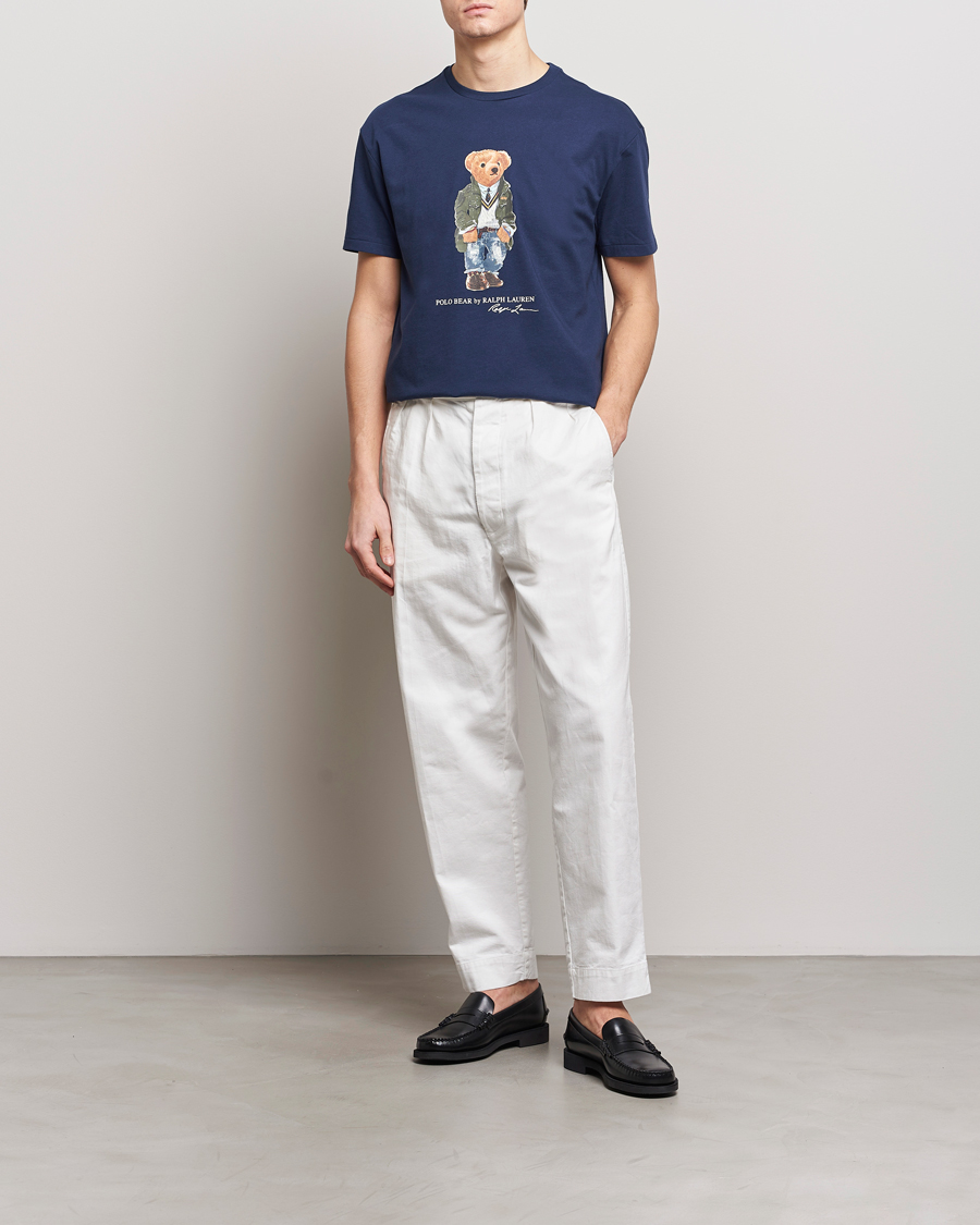 Men | T-Shirts | Polo Ralph Lauren | Printed Bear Crew Neck T-Shirt Newport Navy