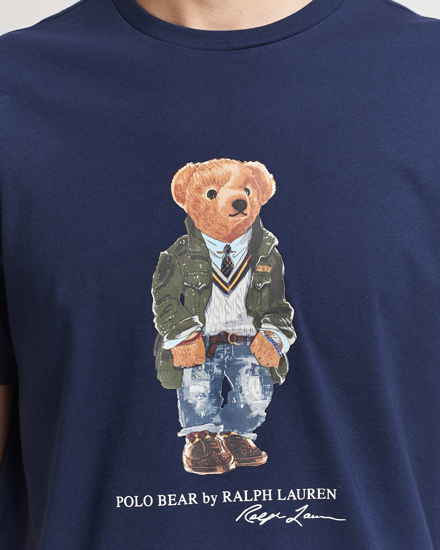 Men | T-Shirts | Polo Ralph Lauren | Printed Bear Crew Neck T-Shirt Newport Navy