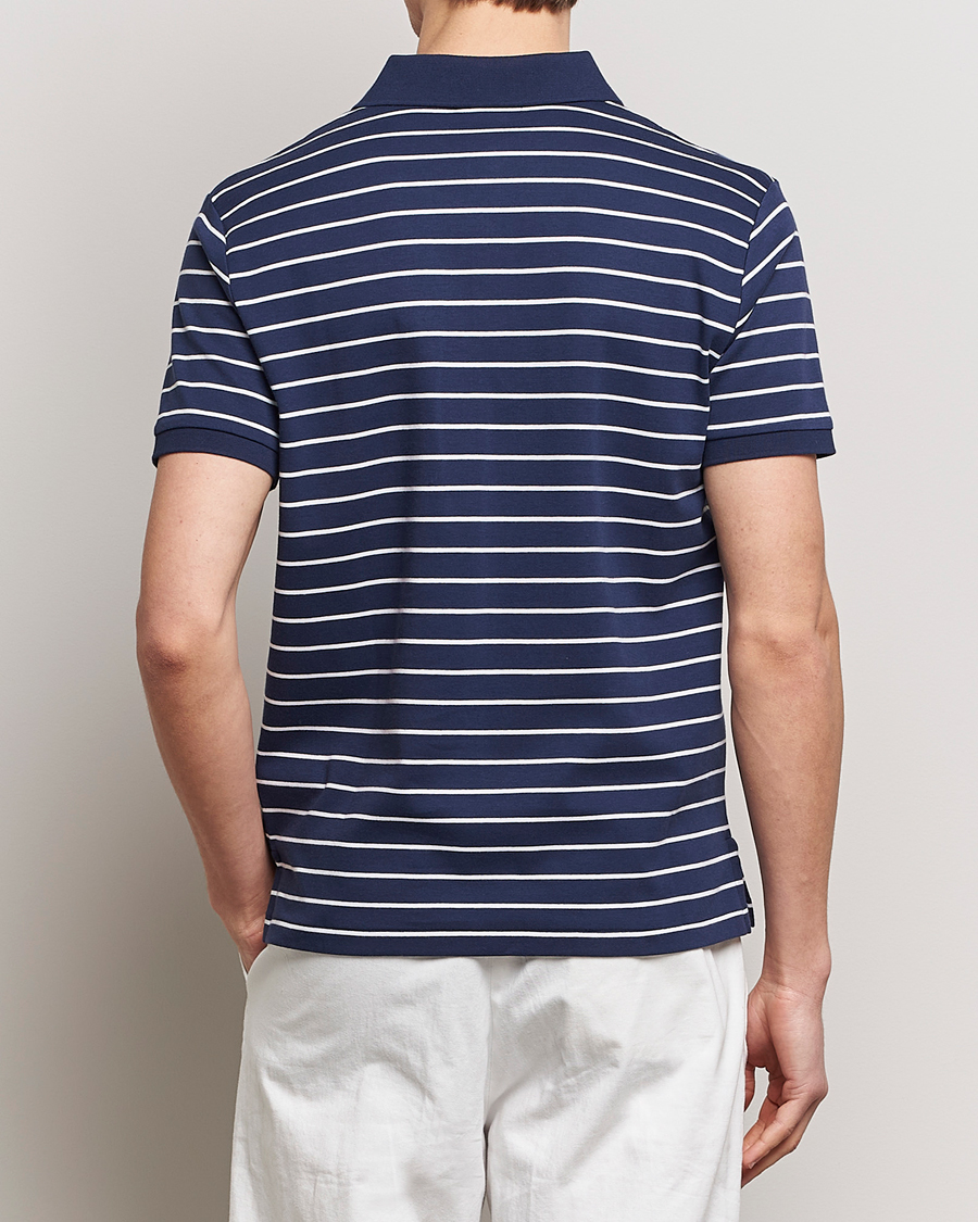 Men | Polo Shirts | Polo Ralph Lauren | Luxury Pima Cotton Striped Polo Refined Navy/White