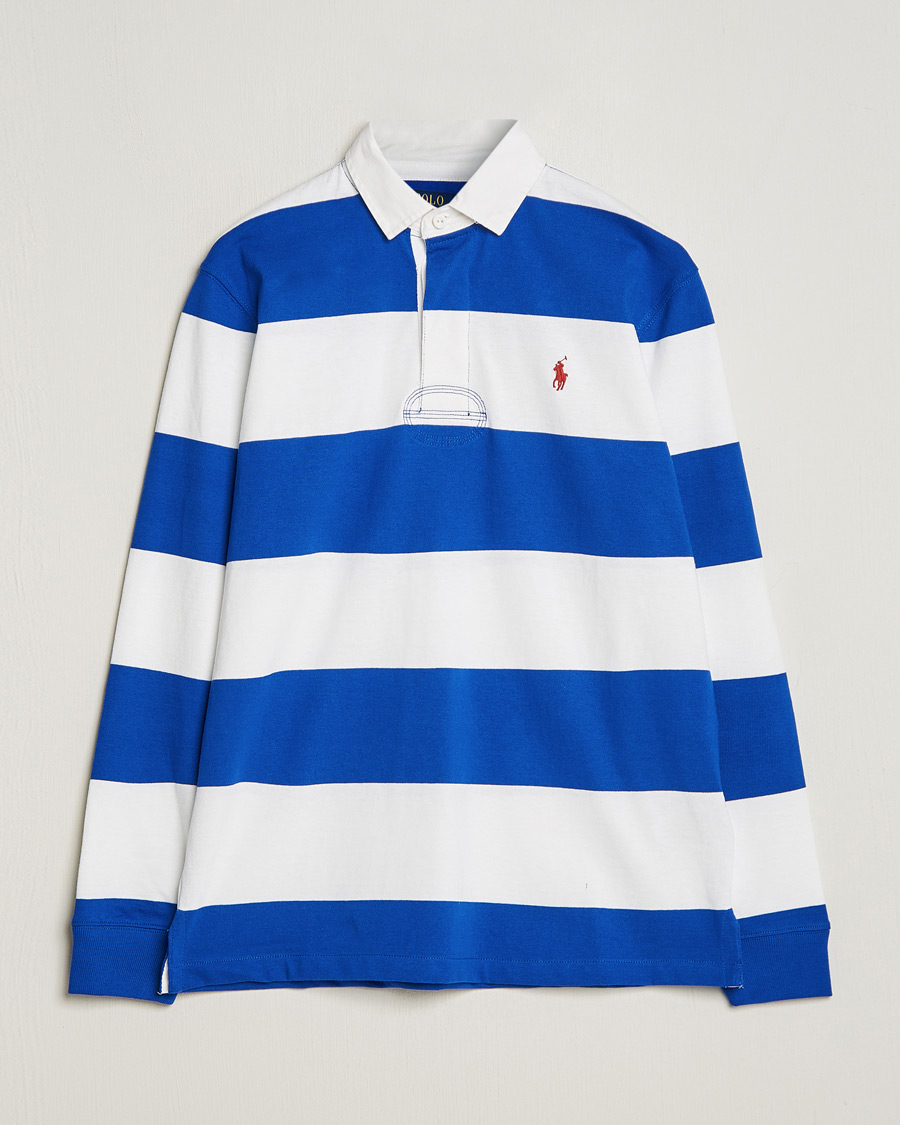 Men | Sweaters & Knitwear | Polo Ralph Lauren | Jersey Striped Rugger Cruise Royal/White