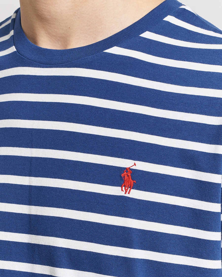 Men | T-Shirts | Polo Ralph Lauren | Crew Neck Striped T-Shirt Beach Royal/White