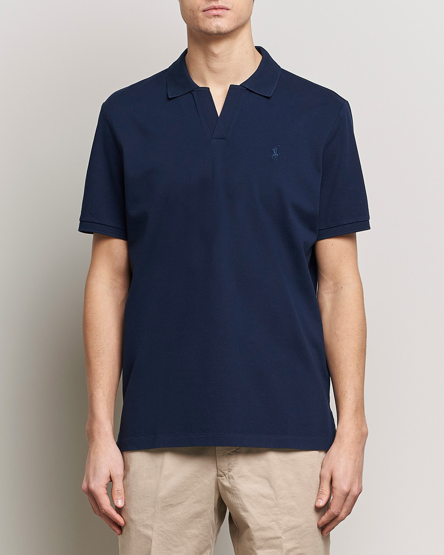 Men |  | Polo Ralph Lauren | Classic Fit Open Collar Stretch Polo Refined Navy