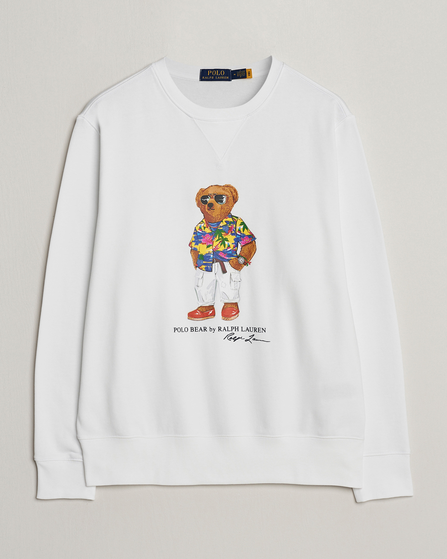 Men | Sweaters & Knitwear | Polo Ralph Lauren | Beach Club Bear Sweatshirt White