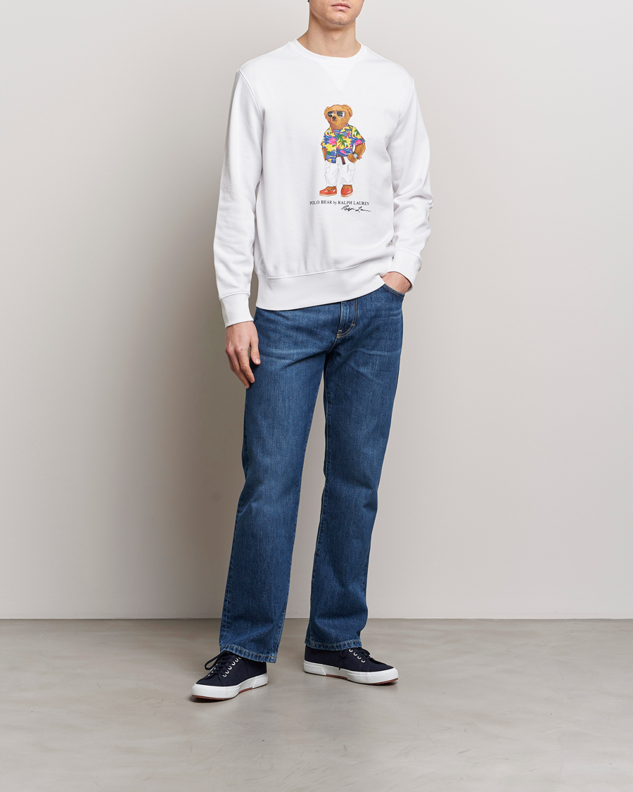 Men | Sweaters & Knitwear | Polo Ralph Lauren | Beach Club Bear Sweatshirt White
