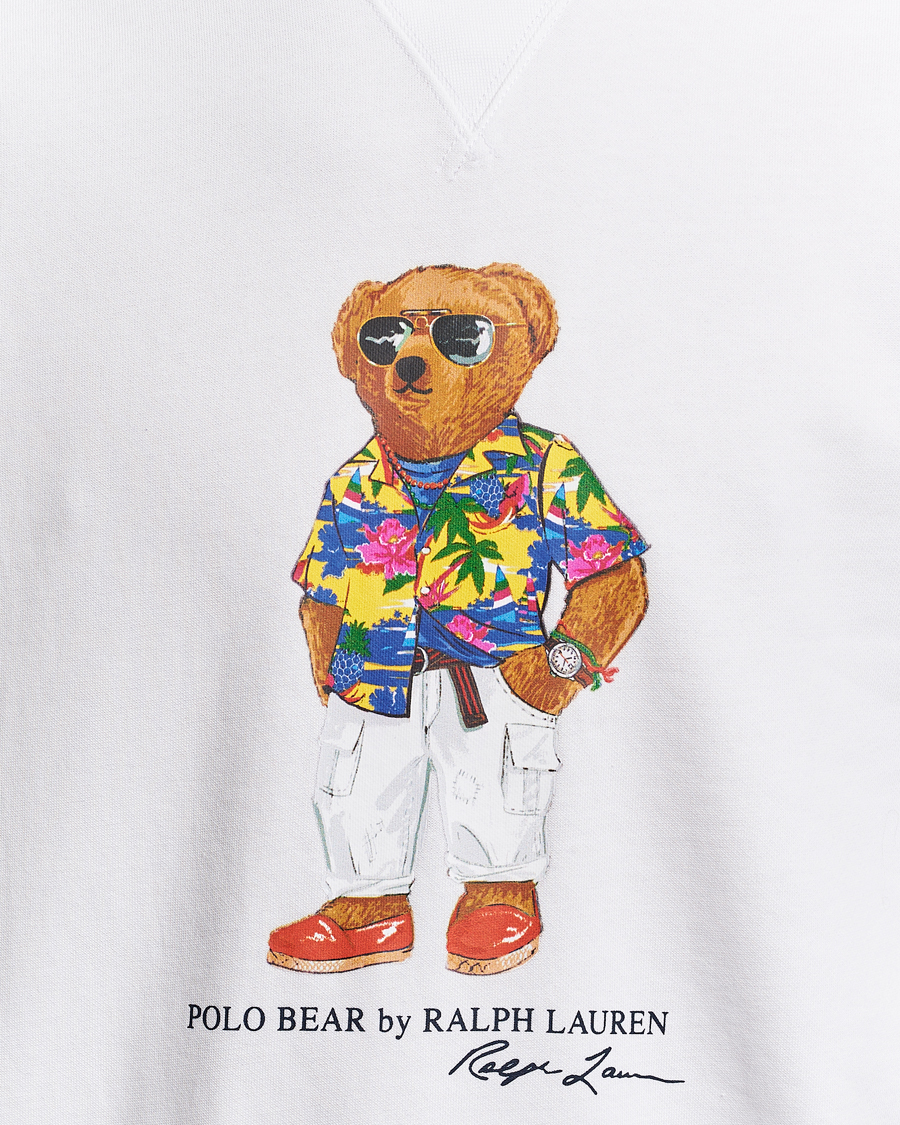 Men | Sweaters & Knitwear | Polo Ralph Lauren | Beach Club Bear Sweatshirt White