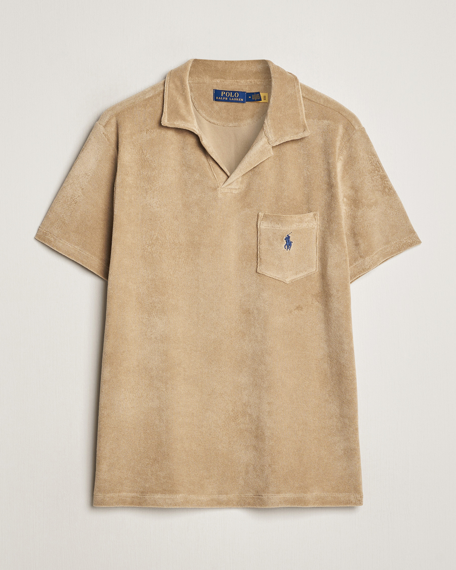 Men | Polo Shirts | Polo Ralph Lauren | Cotton Terry Polo Coastal Beige