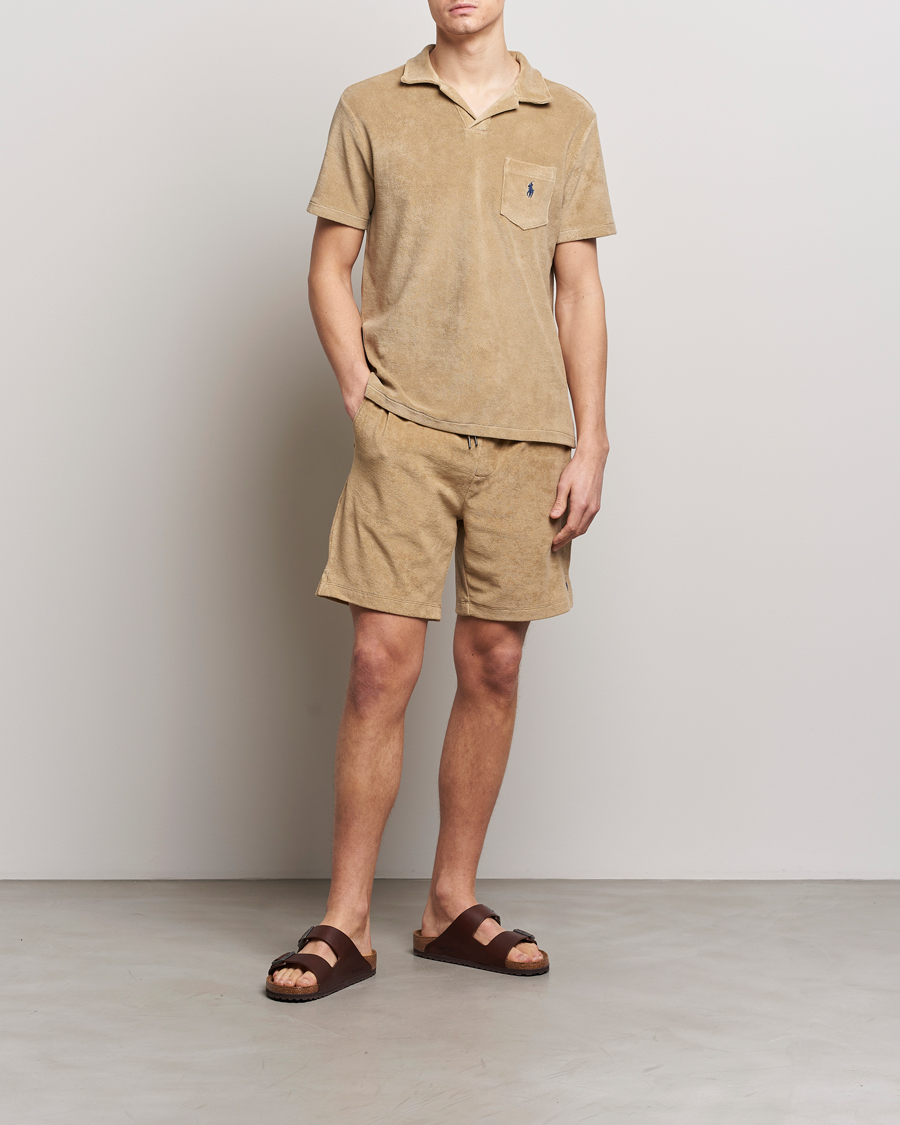 Men | Polo Shirts | Polo Ralph Lauren | Cotton Terry Polo Coastal Beige