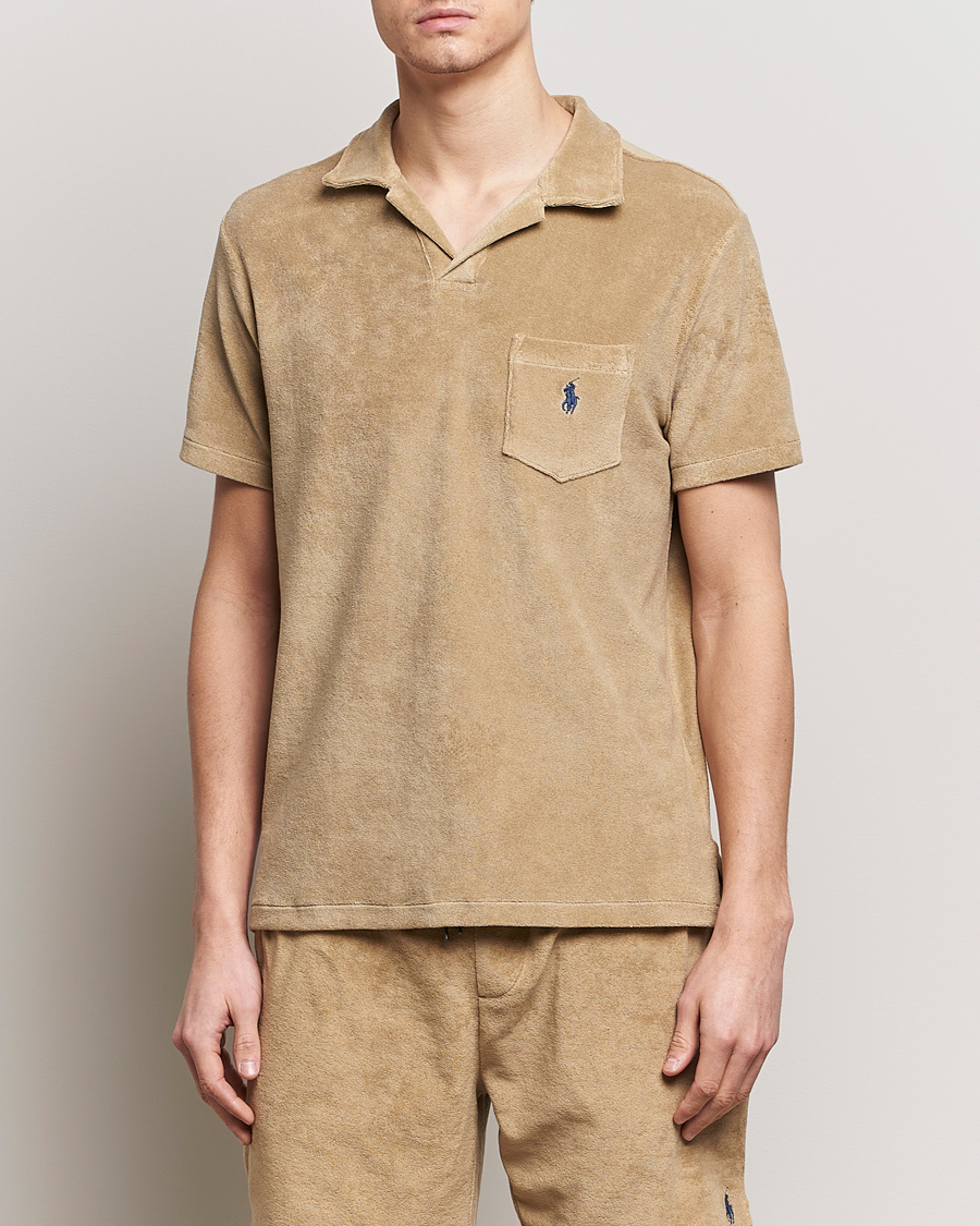 Men | Polo Shirts | Polo Ralph Lauren | Cotton Terry Polo Coastal Beige