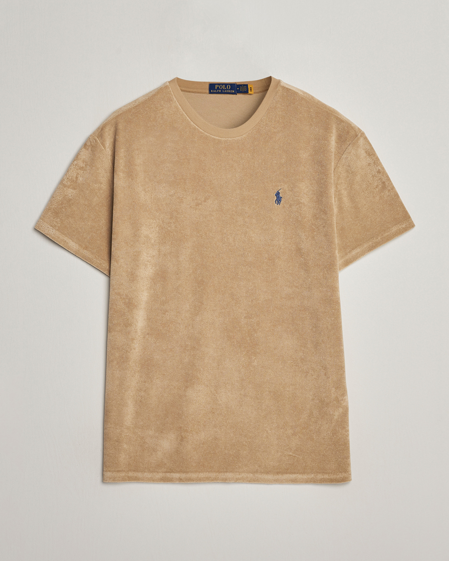 Men | T-Shirts | Polo Ralph Lauren | Terry Cotton T-Shirt Coastal Beige