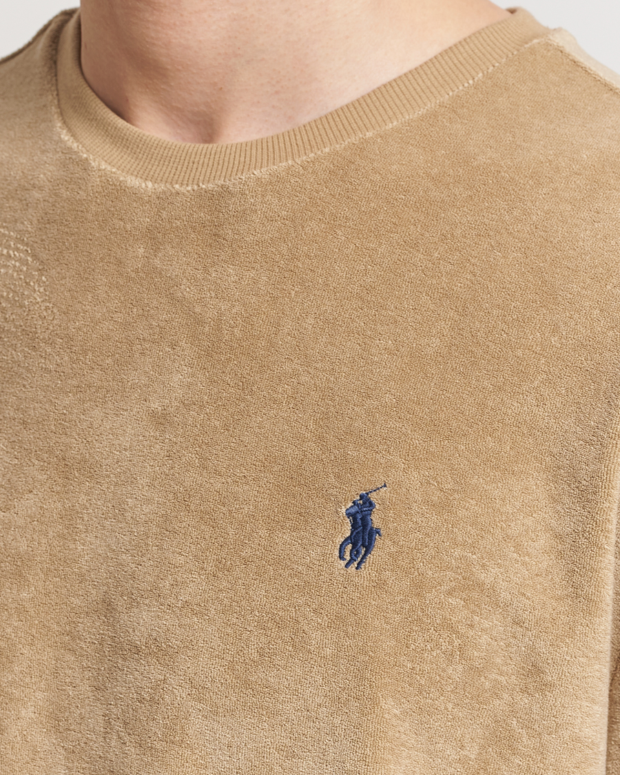 Men | T-Shirts | Polo Ralph Lauren | Terry Cotton T-Shirt Coastal Beige