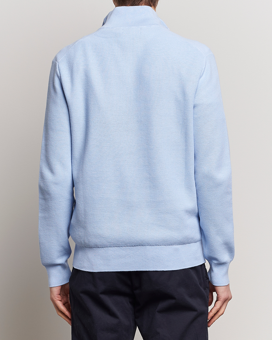 Men | Sweaters & Knitwear | Polo Ralph Lauren | Textured Half-Zip Blue Hyacinth