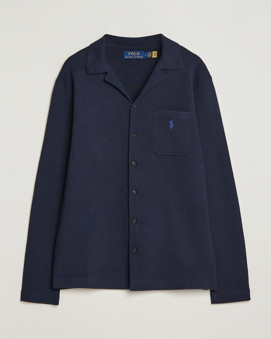 Men | Sweaters & Knitwear | Polo Ralph Lauren | Cotton Knitted Cardigan Navy Heather