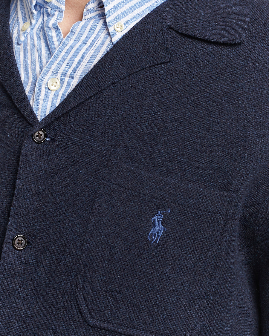 Men | Sweaters & Knitwear | Polo Ralph Lauren | Cotton Knitted Cardigan Navy Heather