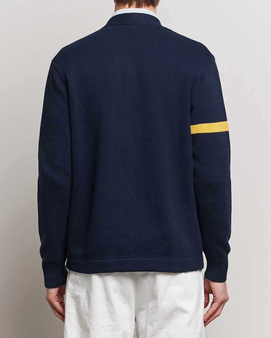 Men | Sweaters & Knitwear | Polo Ralph Lauren | Cotton Varsity Cardigan Aviator Navy