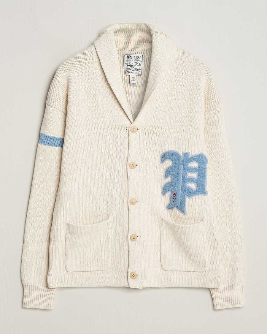 Men | Sweaters & Knitwear | Polo Ralph Lauren | Cotton/Linen Shawl Collar Cardigan Andover Cream