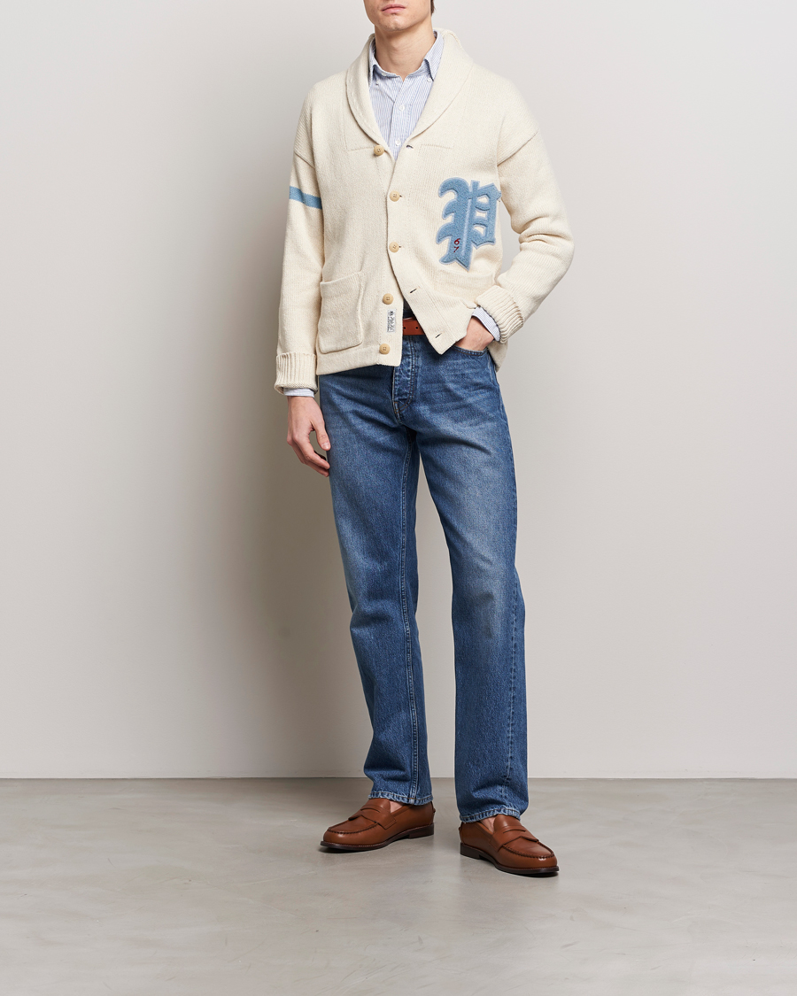 Men | Sweaters & Knitwear | Polo Ralph Lauren | Cotton/Linen Shawl Collar Cardigan Andover Cream