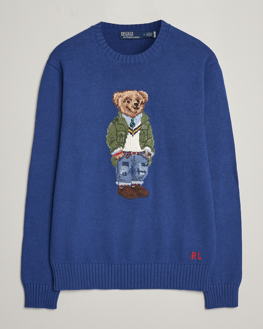 Men | Sweaters & Knitwear | Polo Ralph Lauren | Knitted Bear Sweater Beach Royal