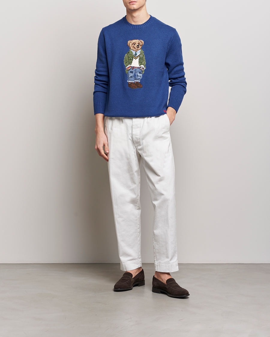 Men | Sweaters & Knitwear | Polo Ralph Lauren | Knitted Bear Sweater Beach Royal