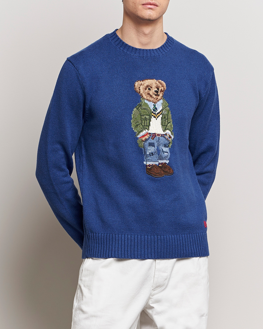 Men | Sweaters & Knitwear | Polo Ralph Lauren | Knitted Bear Sweater Beach Royal