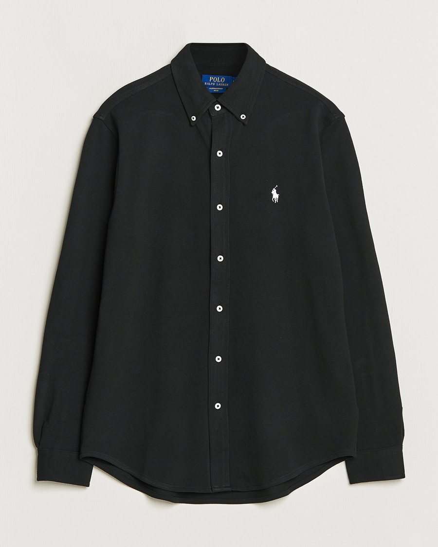 Men | Shirts | Polo Ralph Lauren | Featherweight Mesh Shirt Polo Black