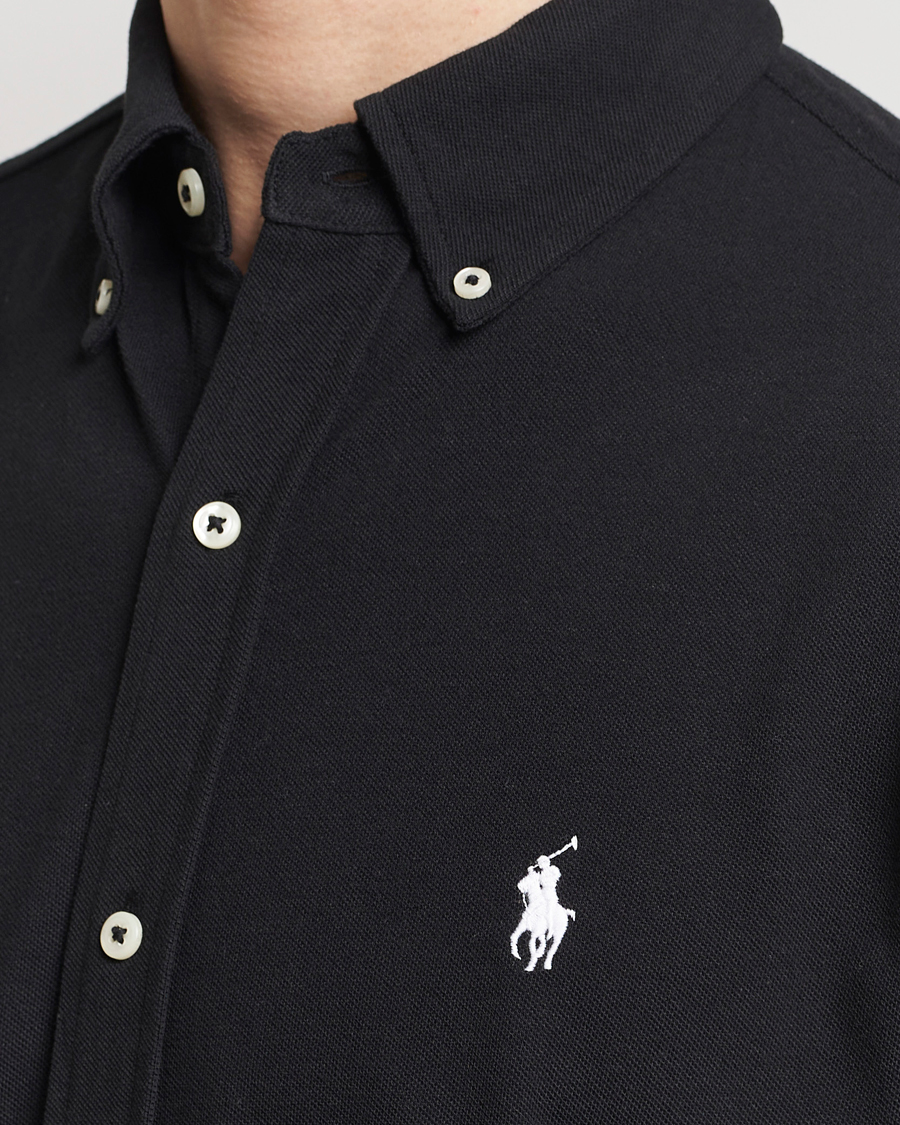 Men | Shirts | Polo Ralph Lauren | Featherweight Mesh Shirt Polo Black