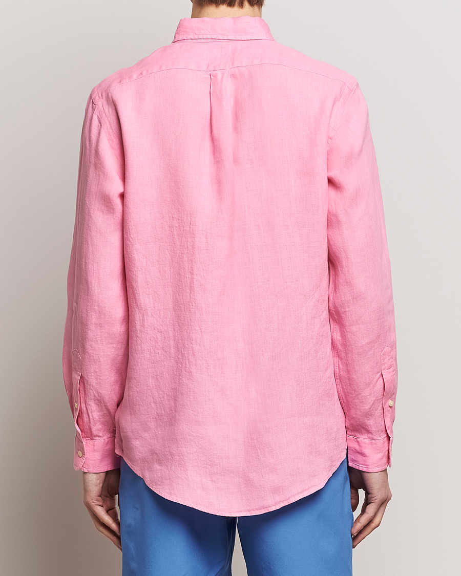 Men | Shirts | Polo Ralph Lauren | Custom Fit Linen Button Down Florida Pink