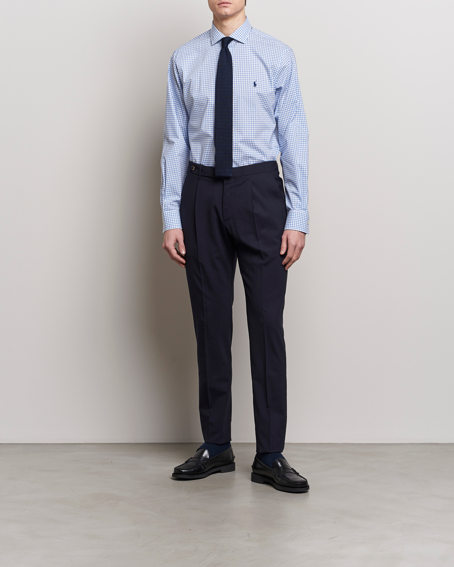 Mies | Kauluspaidat | Polo Ralph Lauren | Custom Fit Poplin Shirt Blue/White