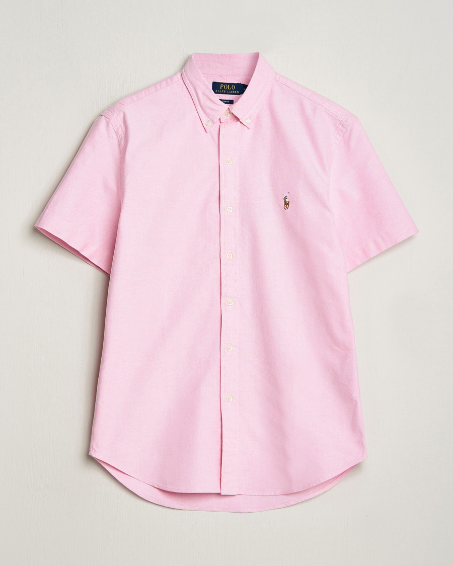 Men | Shirts | Polo Ralph Lauren | Slim Fit Oxford Short Sleeve Shirt New Rose