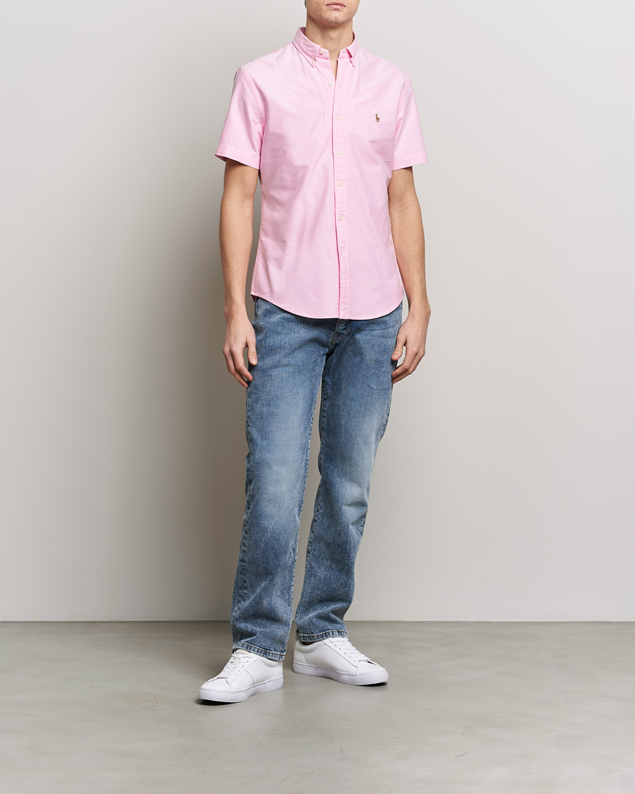 Men | Shirts | Polo Ralph Lauren | Slim Fit Oxford Short Sleeve Shirt New Rose
