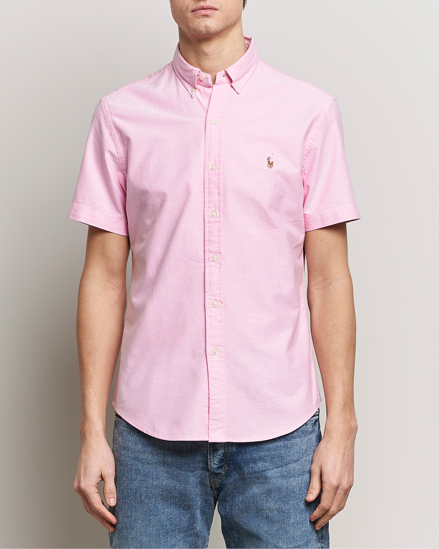 Mies |  | Polo Ralph Lauren | Slim Fit Oxford Short Sleeve Shirt New Rose