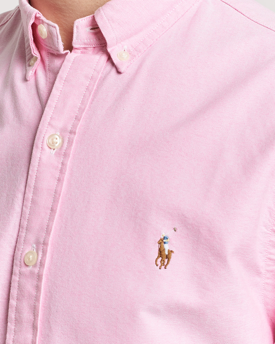 Men | Shirts | Polo Ralph Lauren | Slim Fit Oxford Short Sleeve Shirt New Rose