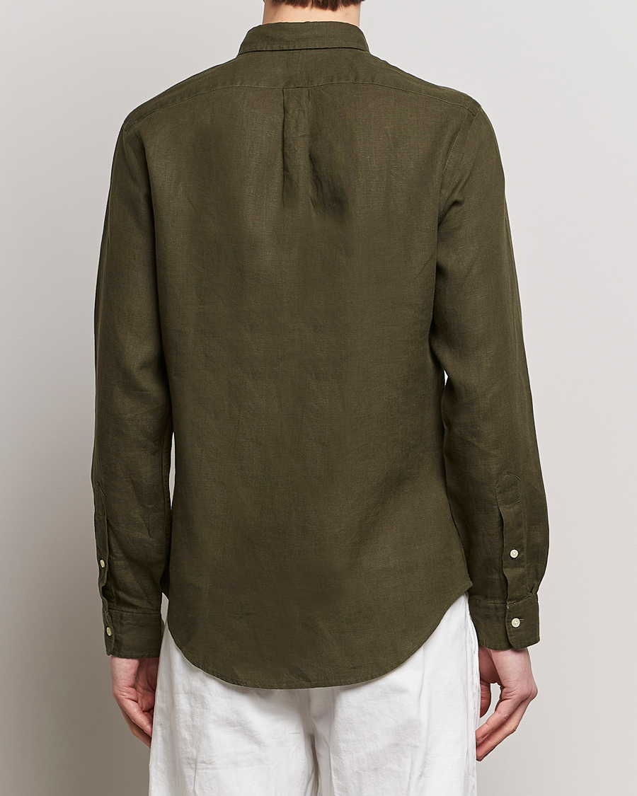 Men | Shirts | Polo Ralph Lauren | Slim Fit Linen Button Down Shirt Armadillo