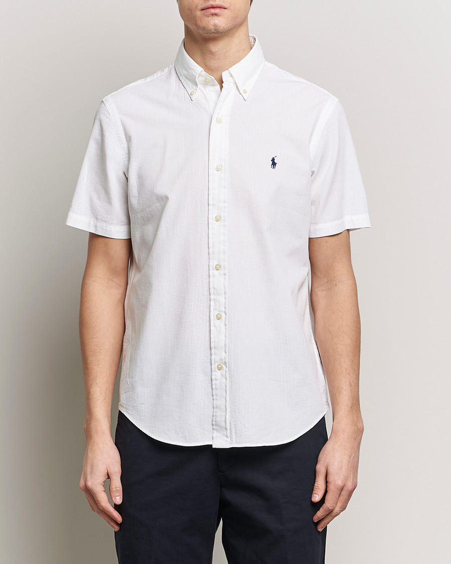 Men | Short Sleeve Shirts | Polo Ralph Lauren | Seersucker Short Sleeve Shirt White
