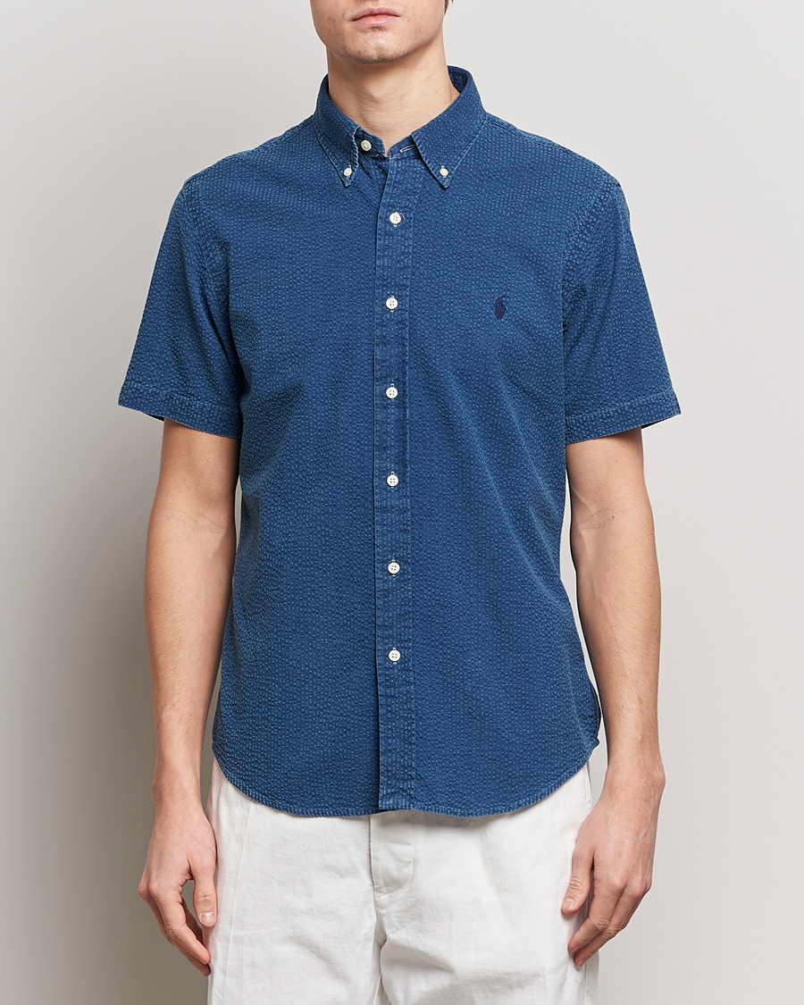 Men | Shirts | Polo Ralph Lauren | Seersucker Short Sleeve Shirt Dark Indigo