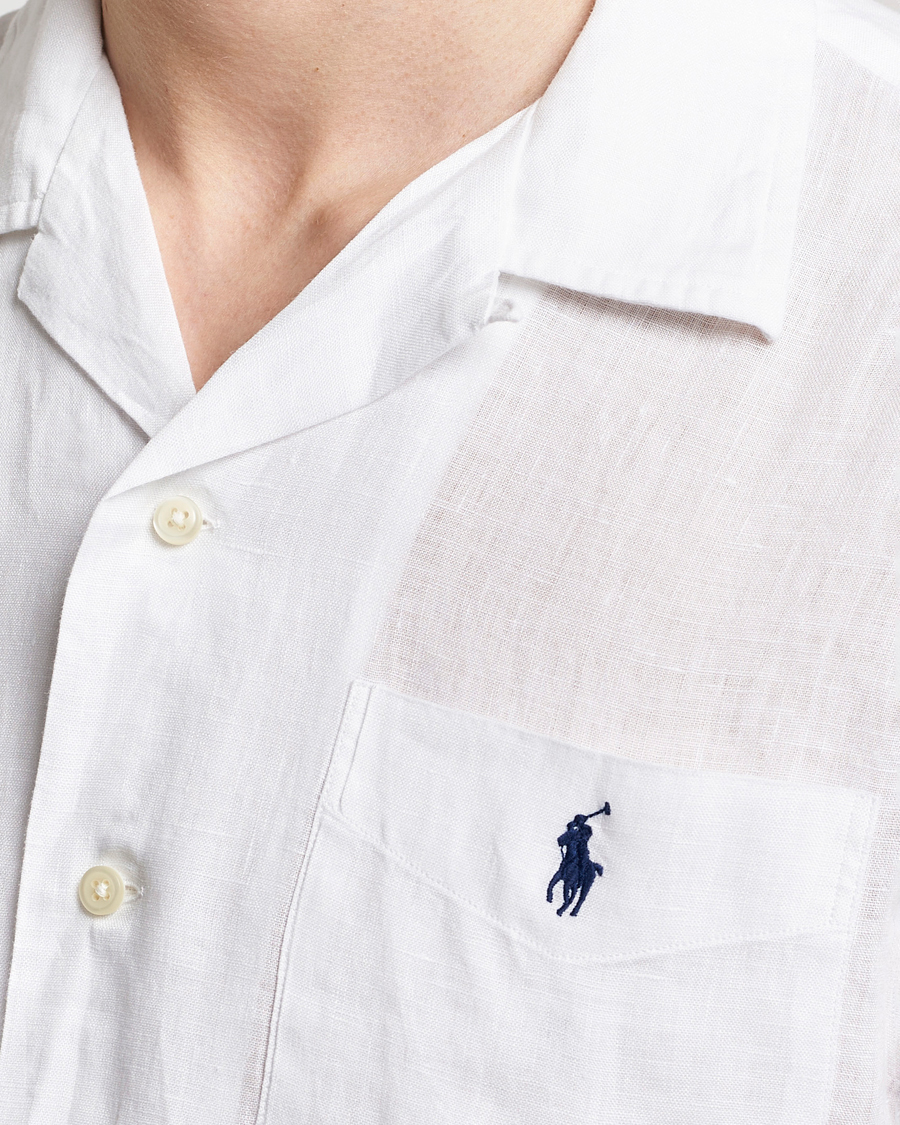 Men | Shirts | Polo Ralph Lauren | Linen Pocket Short Sleeve Shirt White